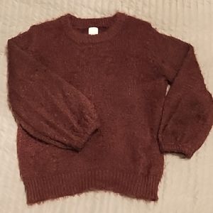 Fuzzy Burgundy Sweater